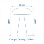 Wireless Table Lamp | Elegant Metal and Acrylic Design with Touch Controls